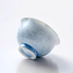 Crystalline-Glaze Flower-Rim Teacup