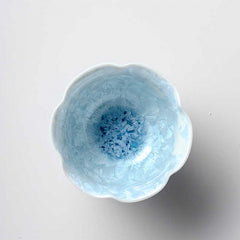 Crystalline-Glaze Flower-Rim Teacup