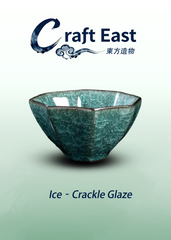 Ice‑Crackle Glaze Ceramic Teacup – Celadon‑Green-Crackle (180 ml each)