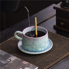 Crystal Glaze Ceramic Coffee Cup | Handmade | Unique Finish