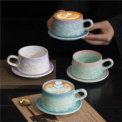 Crystal Glaze Ceramic Coffee Cup | Handmade | Unique Finish