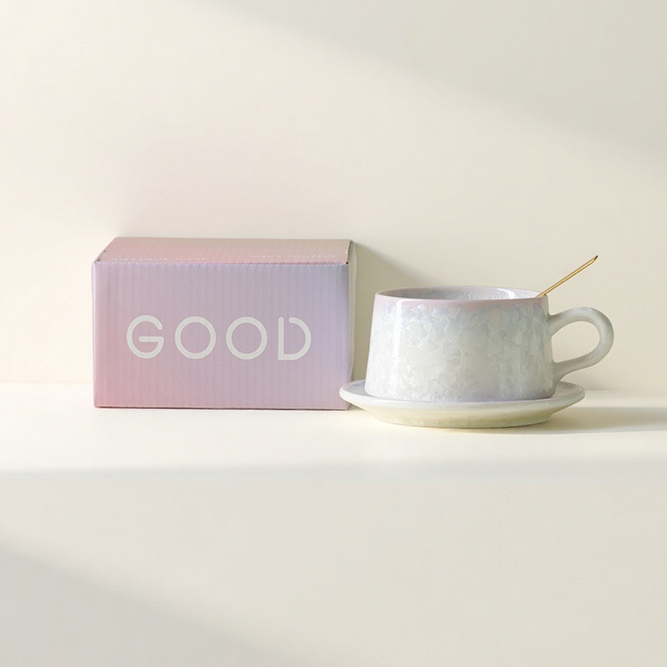 Crystal Glaze Ceramic Coffee Cup | Handmade | Unique Finish