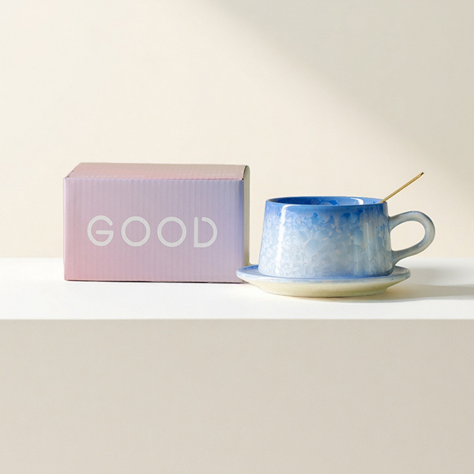 Crystal Glaze Ceramic Coffee Cup | Handmade | Unique Finish