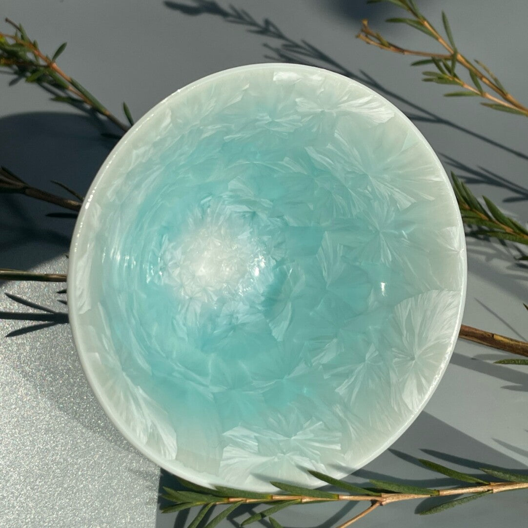 Ethereal Green Crystalline Douli Tea Cup