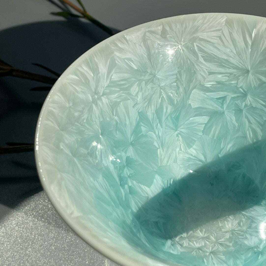 Ethereal Green Crystalline Douli Tea Cup
