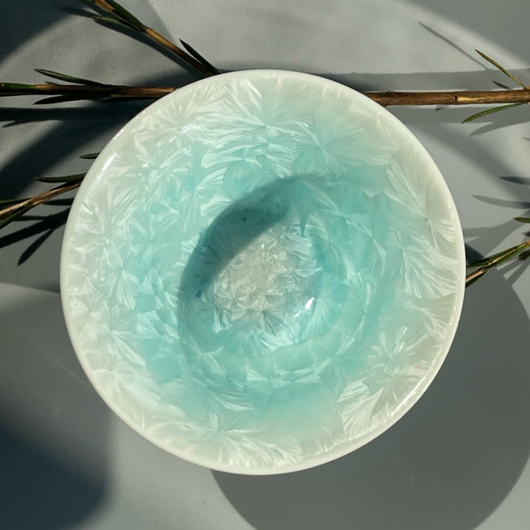 Ethereal Green Crystalline Douli Tea Cup