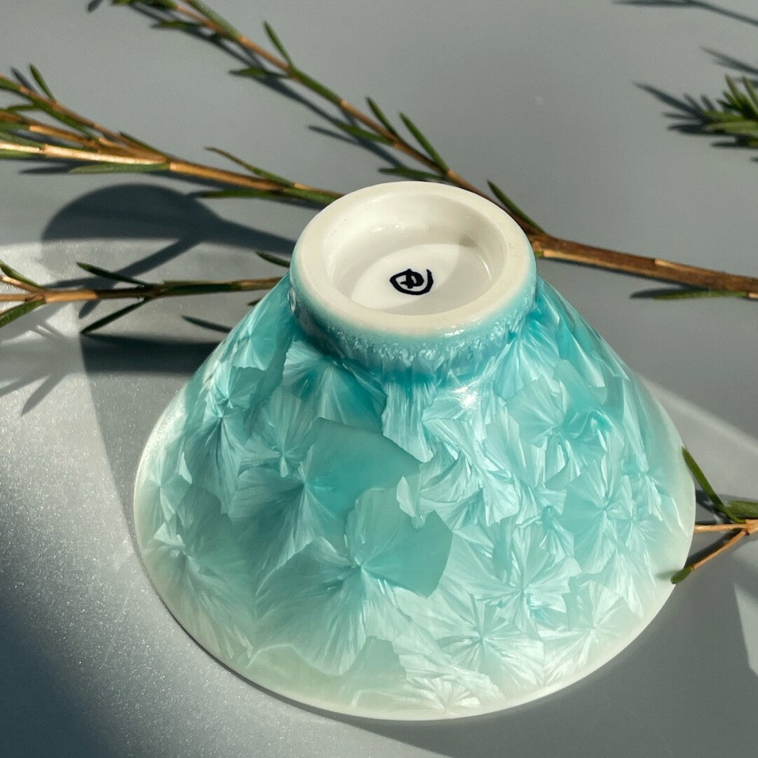 Ethereal Green Crystalline Douli Tea Cup