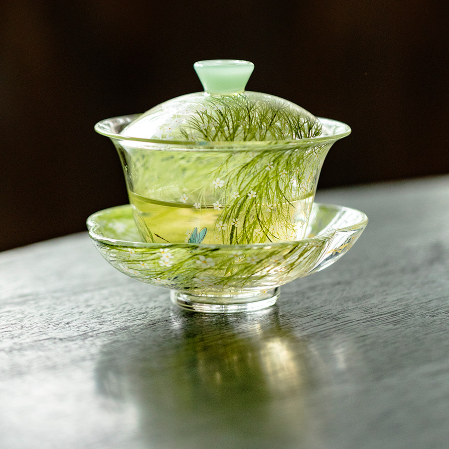 Hand-Painted Borosilicate Glass Gaiwan