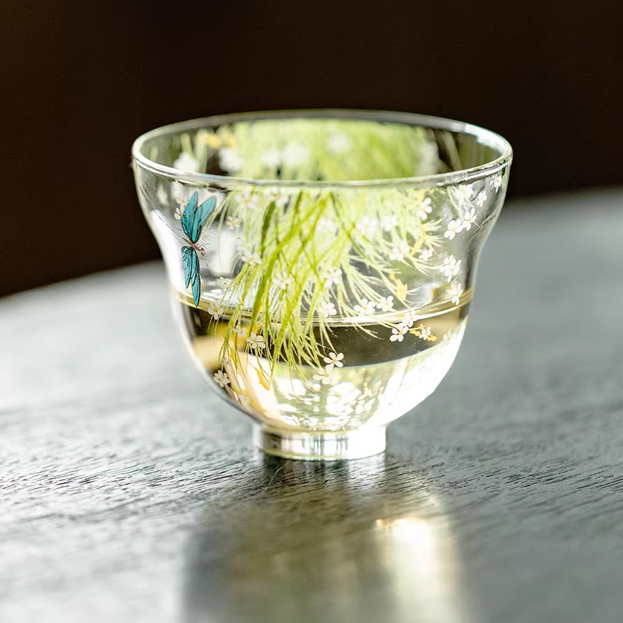 Hand-Painted Borosilicate Glass Gaiwan
